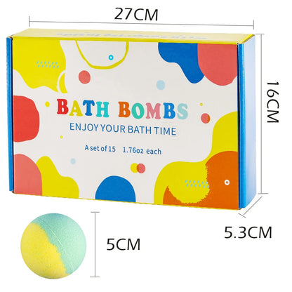 15 Pack Kids Bath Bombs Gift Set